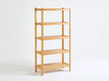 Bücherregal-Holz-78×34×176 cm-Honignatur-schlankes Lamellenregal fürs Arbeitszimmer