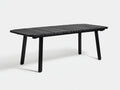 Table à manger extérieure en bois 180×90×75 cm - noir - balcon style contemporain