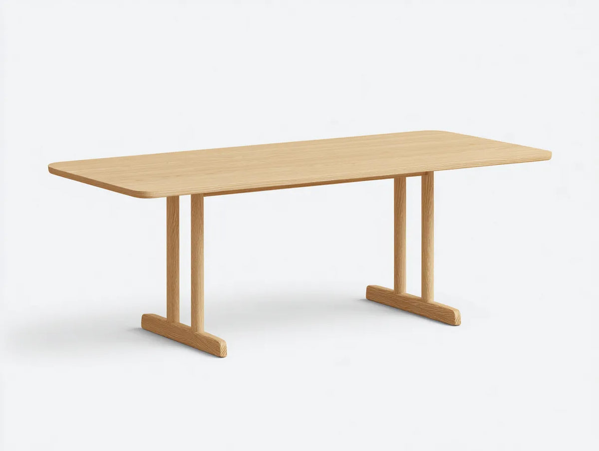 Table à manger en bois 180×85×75 cm - bois clair - style scandinave