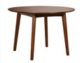 Table à manger ronde en bois 120×120×75 cm - marron - esprit rétro chaleureux