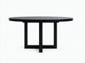Table à manger extérieure ronde en métal 110×110×75 cm - noir - balcon contemporain