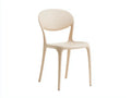 Chaise d'extérieur en plastique 47×52×80 cm - beige - balcon style minimaliste
