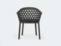 Chaise d'extérieur en plastique et tissu 57×59×80 cm - gris foncé - balcon contemporain