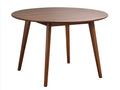 Table à manger ronde en bois 115×115×75 cm - brun - style scandinave épuré