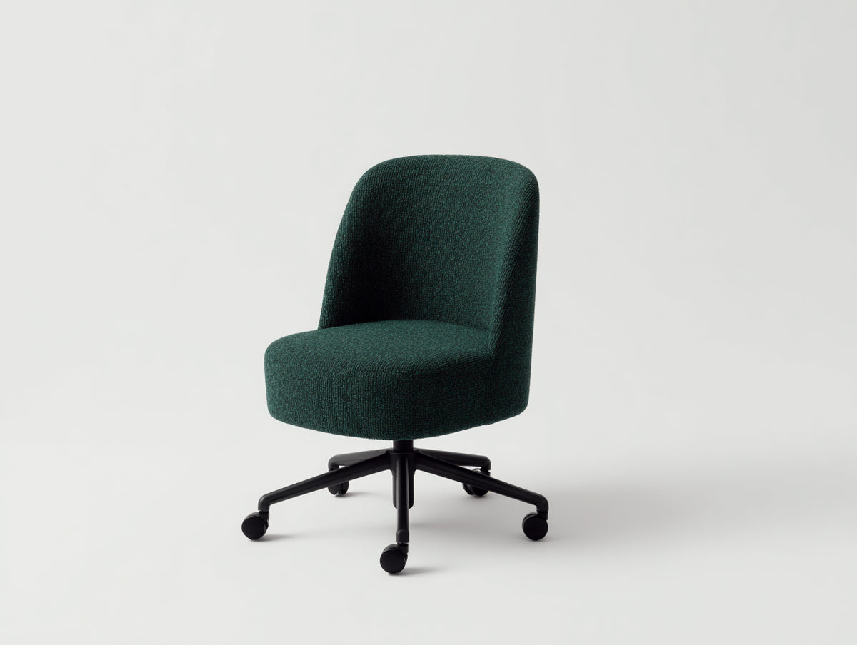 Computerstuhl aus Kunstleder 67×64×82–92 cm – Cremeweiß Chrom – drehbar und höhenverstellbar fürs Arbeitszimmer