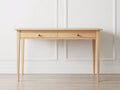 Schreibtisch-Holzoptik-120×55×75 cm-Natur/Schwarz-zwei Schubladen fürs Arbeitszimmer