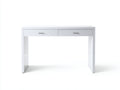 Schreibtisch-Holz-Metall-110×50×76 cm-Weiß/Silber-kompaktes Rahmendesign fürs Arbeitszimmer