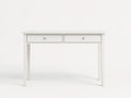 Schreibtisch-Holz-Metall-120×55×76 cm-Weiß/Silber-geradliniges Arbeitsdesign fürs Arbeitszimmer