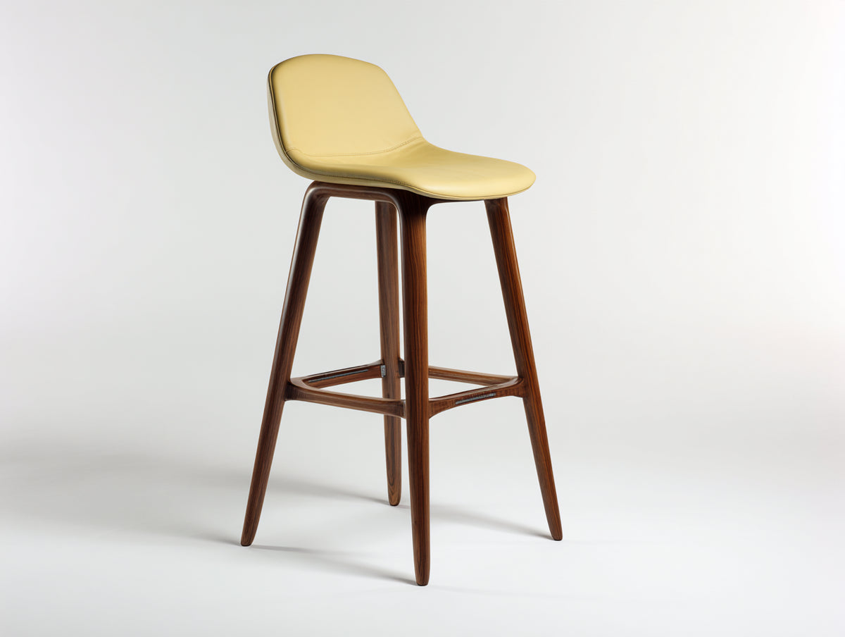 Barhocker-Stoff-Metall-48×52×101 cm-Cremeweiß/Schwarz-gepolsterter Sitz mit Rückenlehne für Hausbar