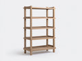 Bücherregal-Holz-95×38×185 cm-Eiche natur-offenes Rahmenregal fürs Arbeitszimmer
