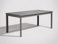 Table à manger extérieure en métal 180×90×75 cm - gris - style contemporain
