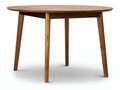 Table à manger ronde en bois 110×110×75 cm - brun - inspiration rétro