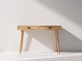 Schreibtisch-Holz-120×50×76 cm-Natur-minimalistisches Design fürs Arbeitszimmer