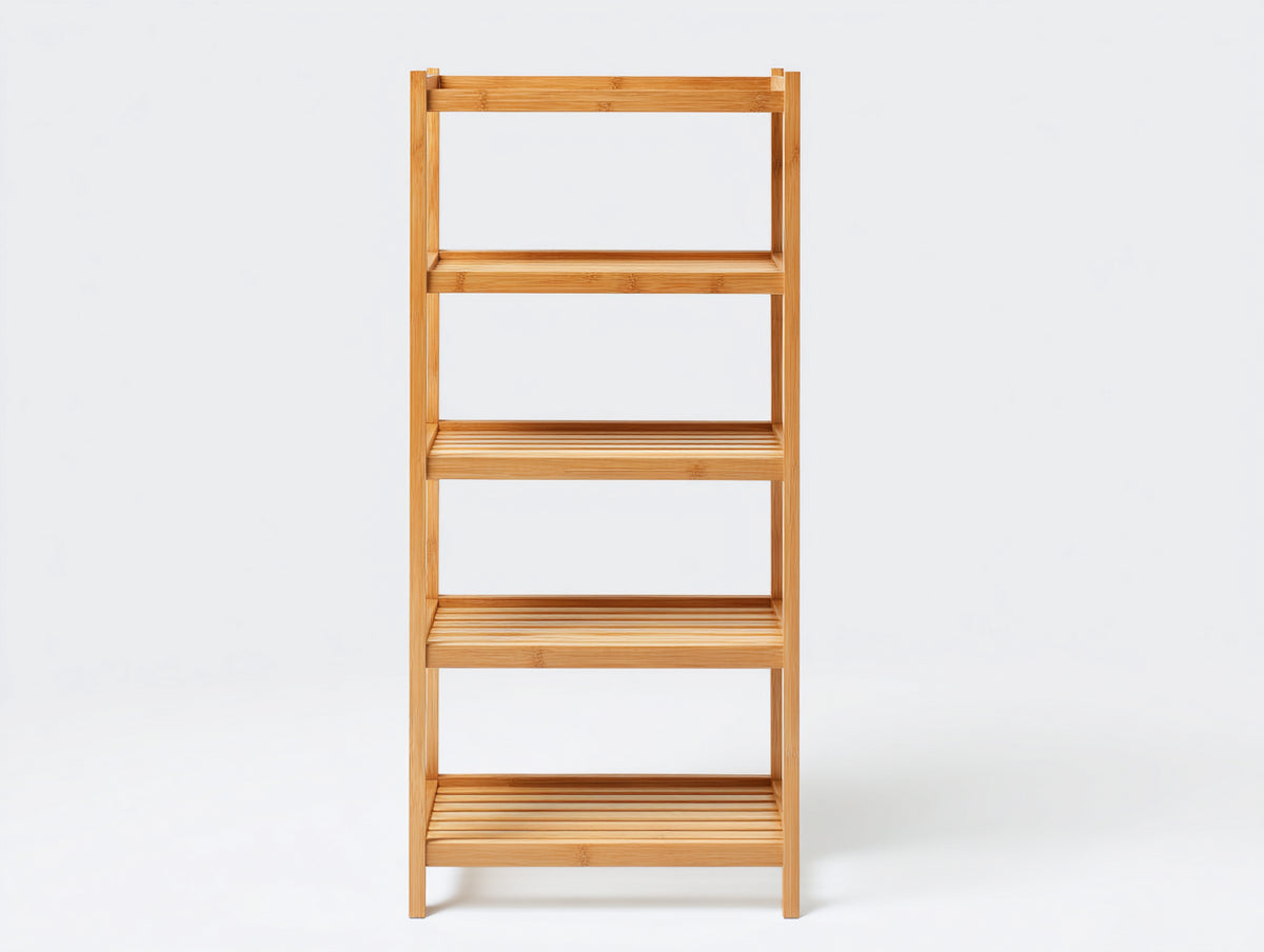 Bücherregal-Holz-68×34×176 cm-Bambusnatur-offenes Kompaktdesign fürs Arbeitszimmer