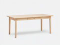 Schreibtisch-Massivholz-150×75×75 cm-Eiche Natur-zentrale Schublade fürs Arbeitszimmer